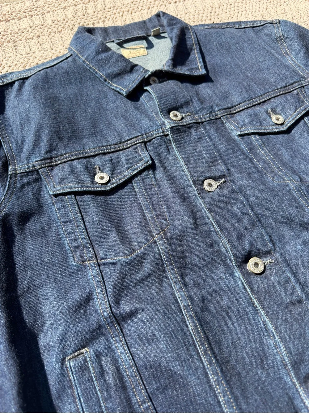 J. Crew Men’s Indigo Wash Blue Denim Trucker Jacket